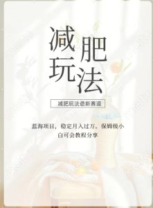 减肥流量主新玩法,轻松月入1W,可矩阵操作收入翻倍-快赚