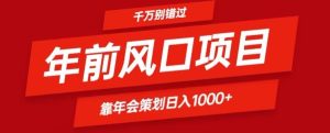2024年前风口靠年会策划日入1000+今年千万别错过-快赚