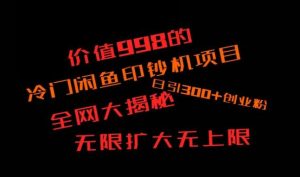 闲鱼流量印钞机项目大揭秘，日引300+创业粉，保姆级实操教程-快赚