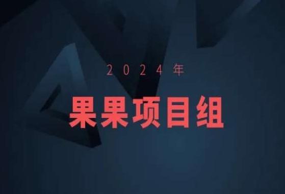 2024年果果项目组项目合集-果果最新项目-快赚
