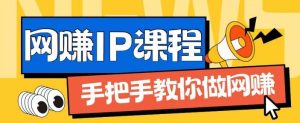 ip合伙人打造1.0，从0到1教你做网创，实现月入过万【揭秘】-快赚