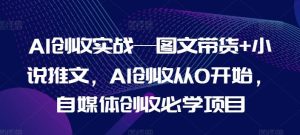 AI创收实战—图文带货+小说推文,AI创收从0开始,自媒体创收必学项目-快赚
