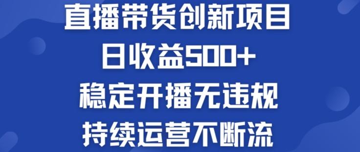 淘宝无人直播带货创新项目：日收益500+  稳定开播无违规  持续运营不断流【揭秘】-快赚