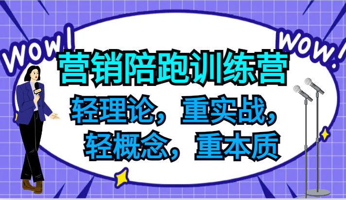 营销陪跑训练营，轻理论，重实战，轻概念，重本质，适合中小企业和初创企业的老板-快赚