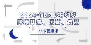 2024-TEMU拼多多·跨境开店、运营、选品(25节视频课-快赚