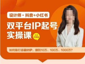 双平台IP起号实操营,教你如何靠打造设计IP,赚到10万、100万、1000万?-快赚