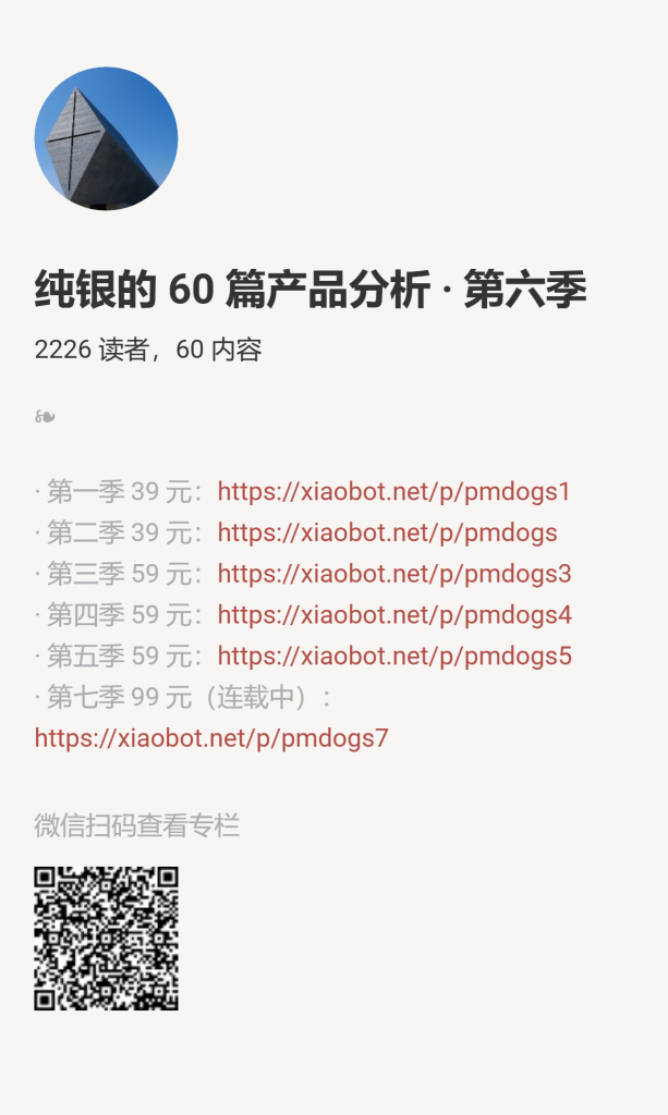 【小报童推荐】《纯银的 60 篇产品分析》-快赚网