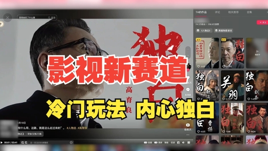最新影视解说玩法,人物独白,30天涨粉24万+,全流程拆解【揭秘】-快赚