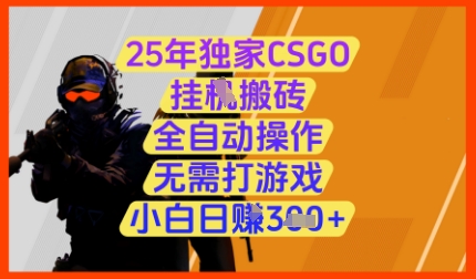 25年独家CSGO挂G搬砖,全自动操作,无需打游戏,小白日入3张+【揭秘】-快赚