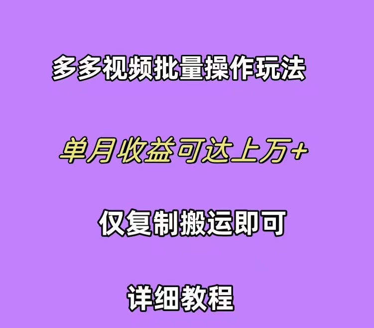 (10029期)拼多多视频带货快速过爆款选品教程 每天轻轻松松赚取三位数佣金 小白必...-快赚