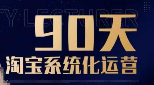 90天淘宝系统化运营,从入门到精通-快赚