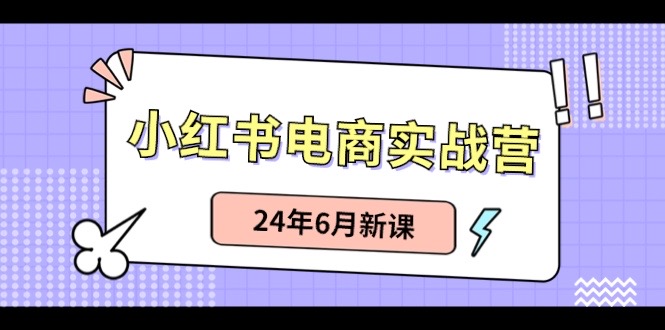 小红书电商实战营：小红书笔记带货和无人直播，24年6月新课-快赚