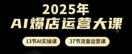 2025年AI爆店运营大课,13节AI实操课+37节流量运营课-快赚