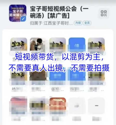 宝子哥头部团队短视频带货，以混剪为主，不需要真人出镜，不需要拍摄-快赚