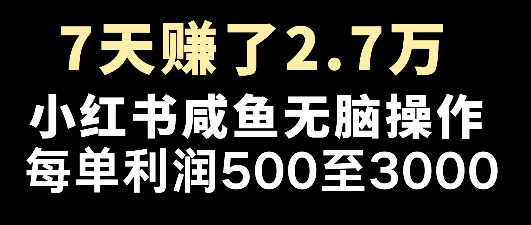 冷门暴利,超级简单的项目0成本玩法,每单在500至4000的利润-快赚