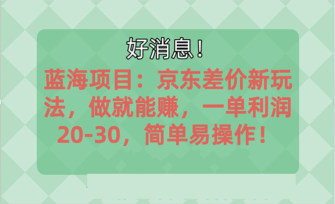 越早知道越能赚到钱的蓝海项目:京东大平台操作,一单利润20-30,简单...-快赚