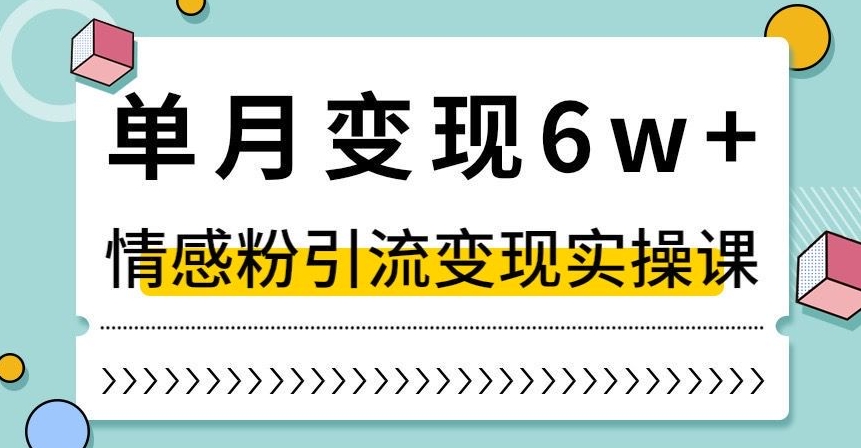单月变现6W+,抖音情感粉引流变现实操课,小白可做,轻松上手,独家赛道【揭秘】-快赚