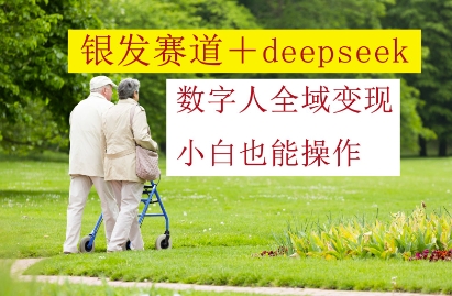 银发赛道+deepseek数字人全域变现,小白也能操作-快赚