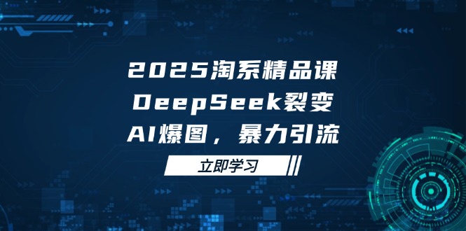 2025 淘系精品课,DeepSeek 裂变,AI 爆图,暴力引流-快赚
