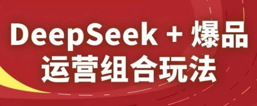 DeepSeek+爆品运营组合玩法,2025淘系精品课-快赚