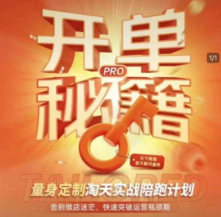 淘宝开单秘籍PRO,量身定制淘天实战陪跑计划,告别做店迷茫、快速突破运营瓶颈期(更新)-快赚