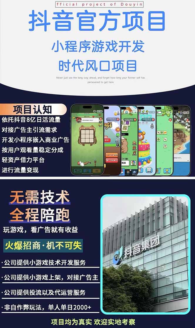 图片[1]-2025最热抖音官方项目 Ai时代风口项目小程序游戏开发 实测单个游戏日收…-快赚