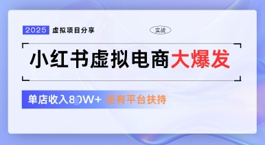小红书虚拟电商项目,平台大力免费流量扶持,低门槛1拖3玩法-快赚